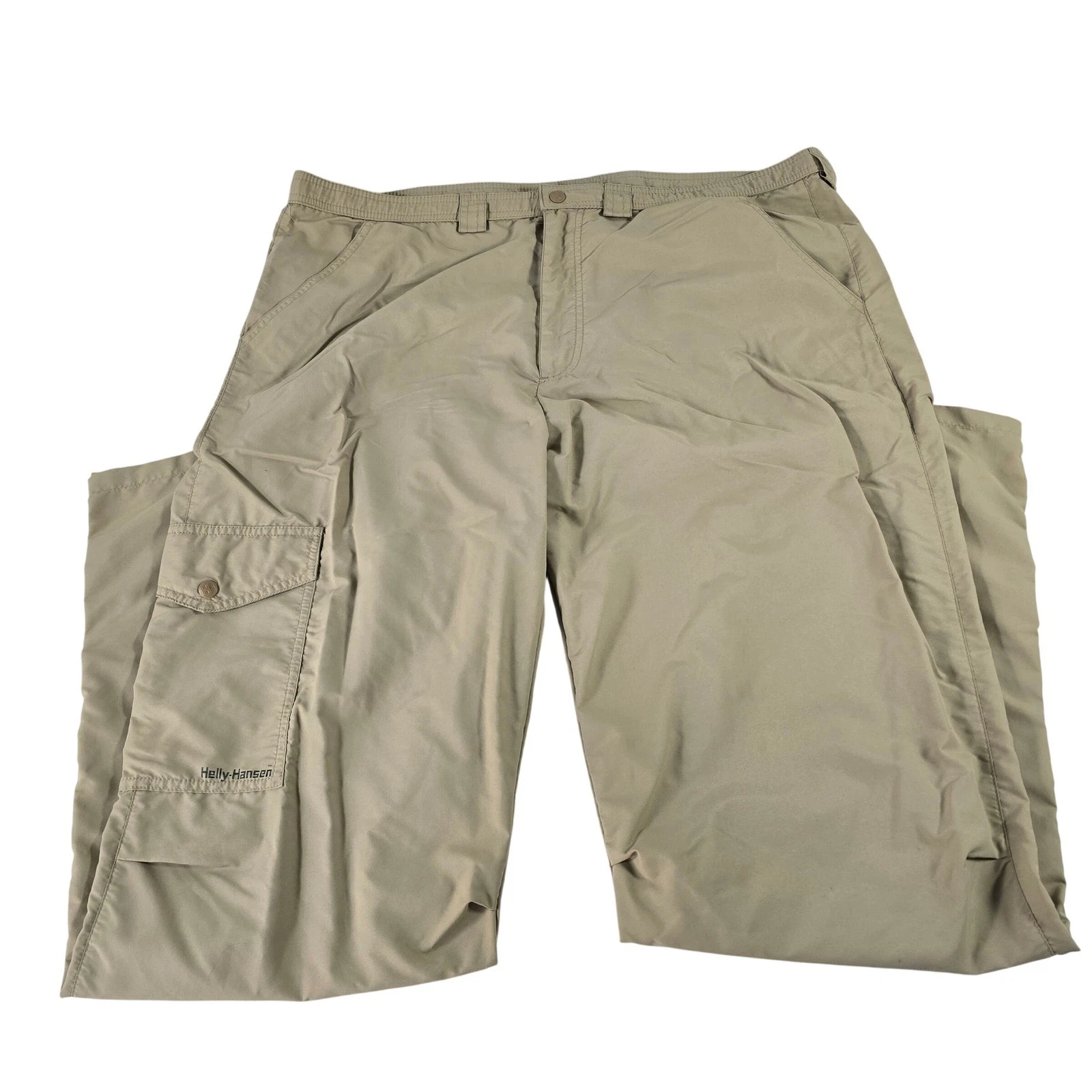 Helly Hansen Mens Tan Khaki Cargo Hiking Pants Outdoor Utility Size 42x31