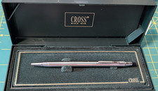 Cross Lustrous Chrome Silver Ballpoint Twist Pen 3502 New in Box W/ Book Vintage