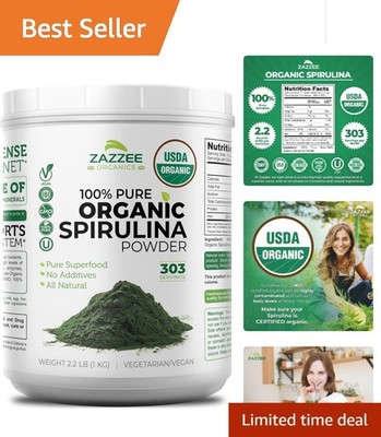 Spirulina Powder 2.2lb - Kosher, Non-Irradiated for Health & Wellness