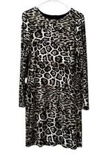 Karen Kane Dress Women Size Medium Leopard Print Long Sleeve Lined Stretch NWT