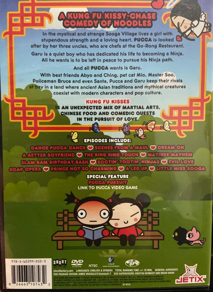 Pucca - Kung Fu Kisses region 1 DVD (animated kids tv series) - image 2 of 3