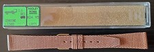 Vintage NOS Hadley Roma 16mm Beige Genuine Lizard Watch Band