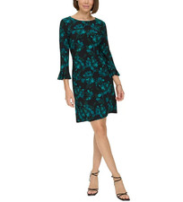 Tommy Hilfiger Ruffled-Cuff 3/4-Sleeve Dress MSRP $99 Size 4 # 3A 3033 Blm