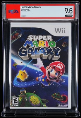 SUPER MARIO GALAXY Nintendo Wii 2007 Sealed New PSA 9.6 A+ Graded MINT