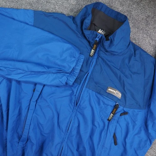 REI Windbreaker Jacket Mens Med Blue Ripstop Full Zip Gorpcore Outdoor Hiking video thumbnail