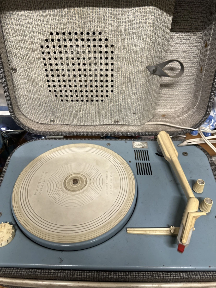 Valisette Tourne-disque Claude - Années 1950/60 - À Restaurer Ou Déco