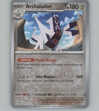 archaludon pokemon card value Like new RarityIllustration Rare Hit Points180 HP Metal Archaludon - 155/142 155 -
