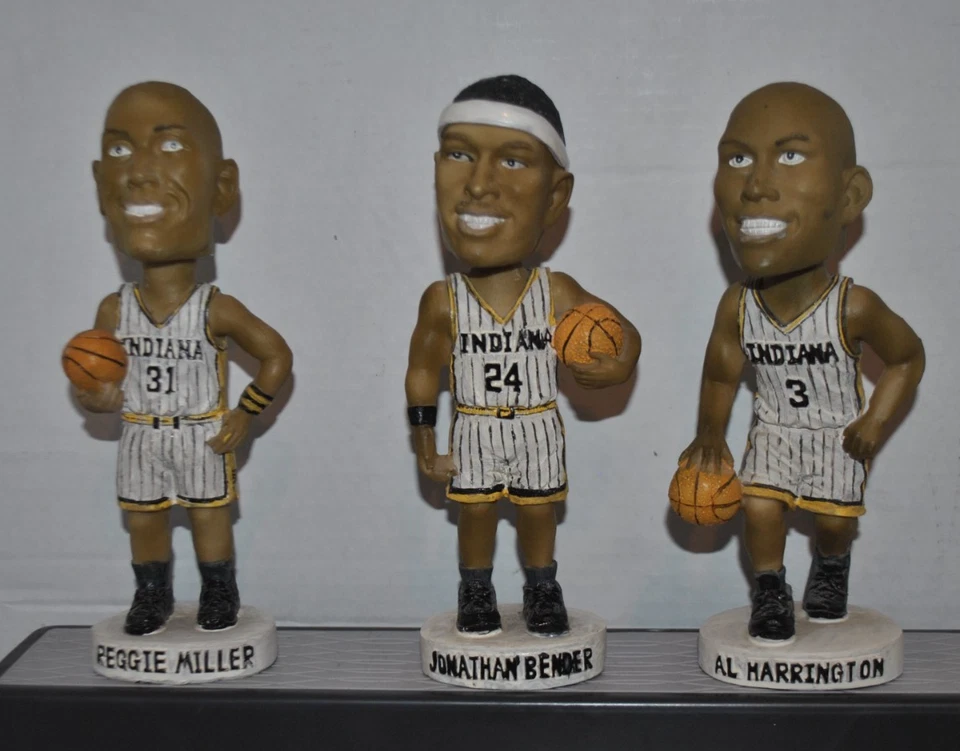 De colección Bobblehead SGA LOTE/3 NBA Indiana Pacers Ai Harrington 3 Bender 24 Miller 31 Foto 2 de 4
