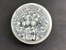 61156 Old Vintage Antique Ironstone Printed Pot Lid Tooth Paste London Lorimer