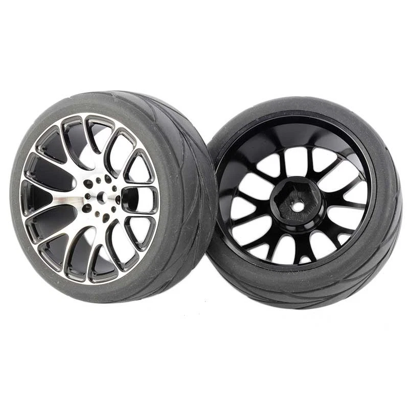 Llantas de aleación de coche de radiocontrol en carretera 1/10 neumáticos de goma para Tamiya tt01 tt02 HSP HPI FW06 Foto 2 de 4