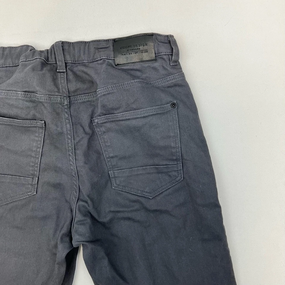 Pantalones de mezclilla rectos grises ajustados cintura ajustable H&M para niños 14 años Foto 4 de 4