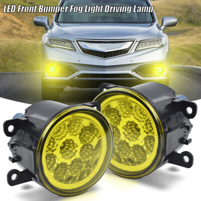Pair Front Bumper LED Fog Light Driving Lamps For ACURA RDX 2010-2016 2017 2018
