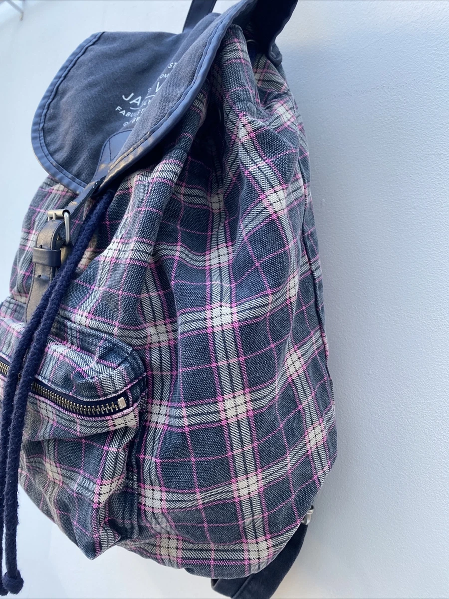 Jack wills top tartan backpack