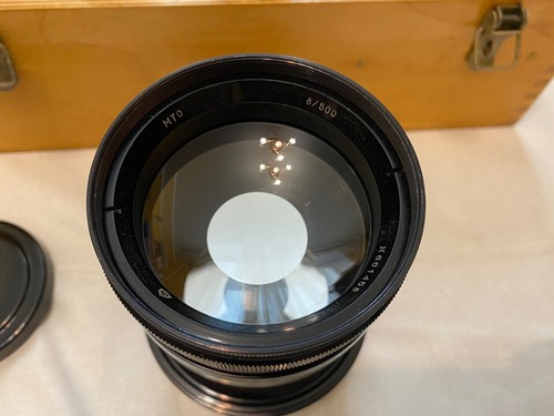 ¡EXCELENTE! Antiguo Stock! Lente teleobjetivo espejo MTO-500 f/8 500 mm M39 *Juego completo* SIN USAR - Imagen 13 de 23