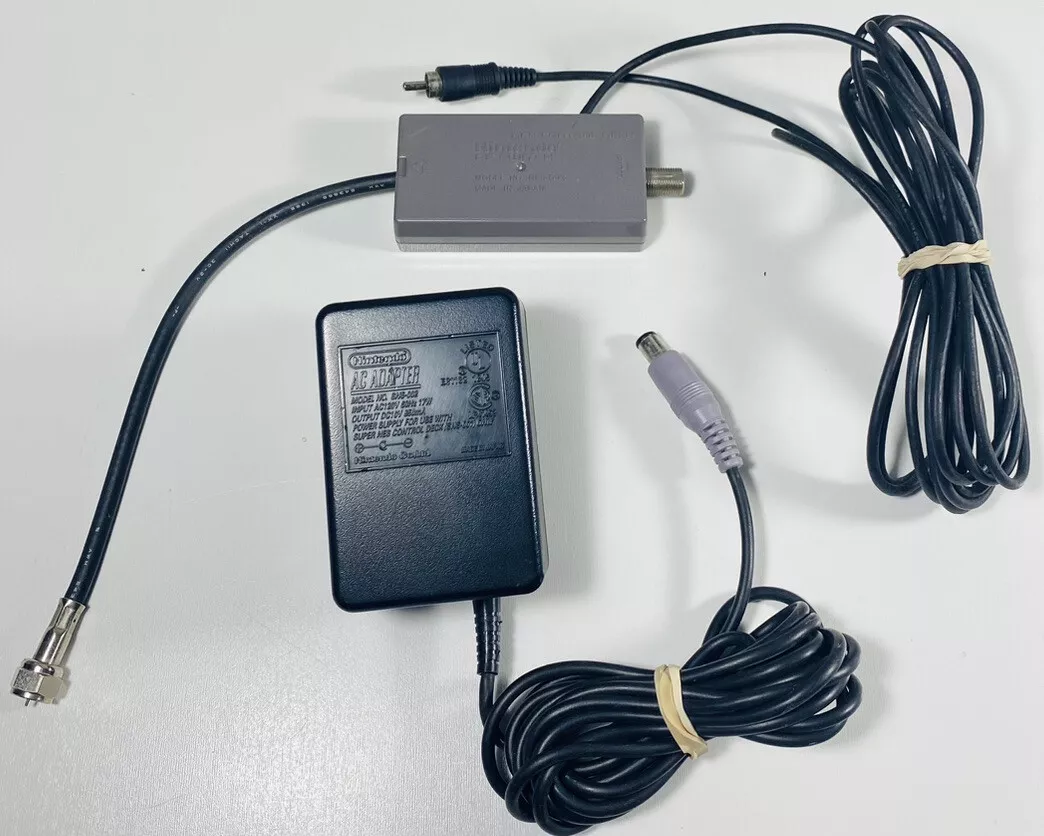 Super Nintendo SNES SNS 002 ORIGINAL AC Adapter Power Supply NES 003 RF Switch