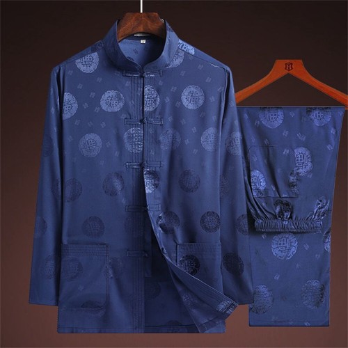 Tang Suit Men Hanfu Chinese Traditional Clothes Kung Fu Tops and Pants - Picture 18 of 18