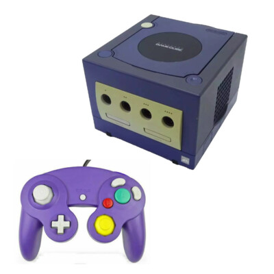 Nintendo GameCube Console Full Setup PAL UK - Grade B - Purple