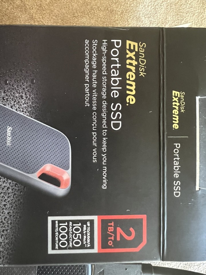 [USED] SanDisk Extreme Portable 2TB External USBC NVMe Portable SSD
