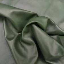 Olive green genuine soft nappa sheepskin hide pieces, sheep leather supplies