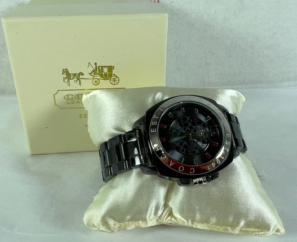 Reloj pulsera Coach Boyfriend plástico gris ahumado 14501389 Foto 4 de 4