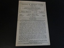 TOOTING & MITCHAM UNITED&nbsp; v&nbsp; LEYTONSTONE&nbsp; 1948/9&nbsp; LONDON SENIOR CUP 3rd&nbsp; APRIL 9