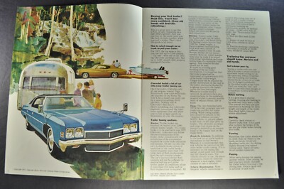 1972 Chevrolet Towing Brochure Impala Wagon Chevelle Nova