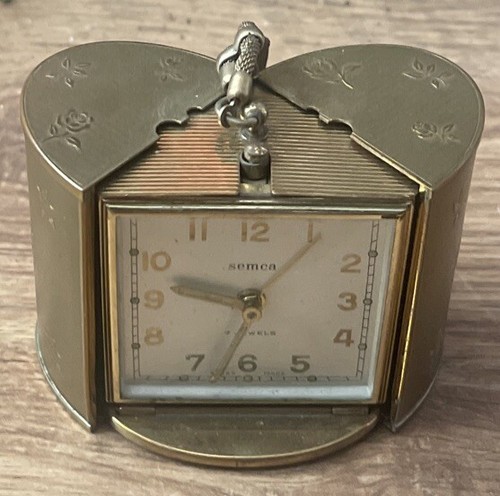 GERMAN SEMCA TRAVEL OR BOUDOIR CLOCK