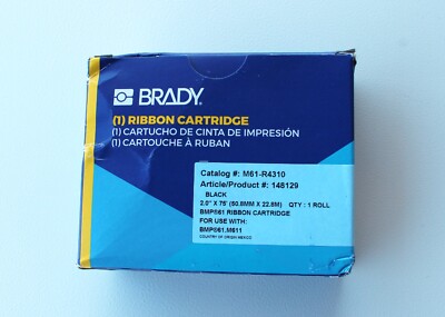 BRADY Ribbon Cartridge M61-R4310, Schwarz, 2.0''x75'