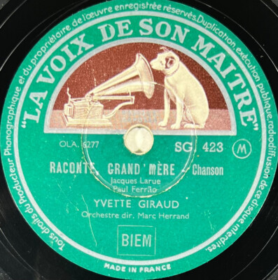 Yvette Giraud: Unsere ganze Geschichte / Erzählt... PLATTE 78 Umdrehungen 10'' VSM SG 423