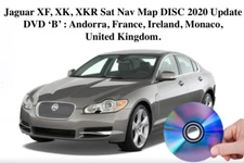 Jaguar XF, XK, XKR Sat Nav Map DISC Update DVD 'B'  FRANCE, ANDORA, IRELAND 2020