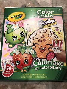Stickers Crayola Shopkins 32 Page Colour /& Sticker Book Pack 32 Pages and 50