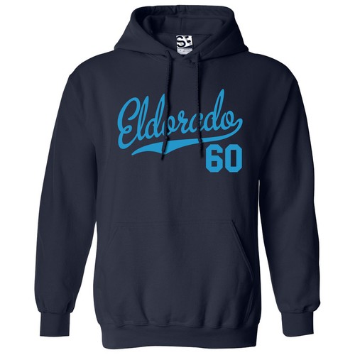 Eldorado 60 Script HOODIE | 1960 Caddy Lowrider Classic Jersey Hooded Sweatshirt - Picture 28 of 34