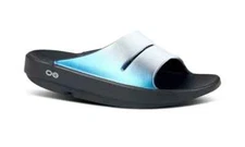 OOFOS Womens OOahh Luxe Slide Frost 6