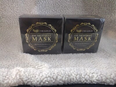 2x 24K Gold Eye Mask  60 Pairs, Puffy Eyes, Fine Lines, Revitalizing,
