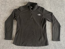 The North Face Women  s Fleece Jacket Lightweight 1/4 Zip Black Medium