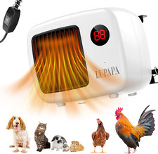 Thermostatic Dog House Heater with Anti-Bite Wires, Wall-Mounted Pet Heater with