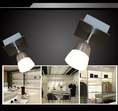 SX8228-01B  5W Deckenleuchte Balken LED Deckenlampe Nickel matt Glas warmweiß