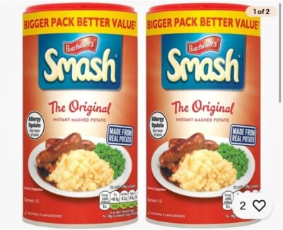 Smash The Original Instant Mash Potato 360G X2 720g Total Free