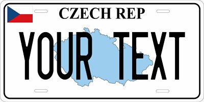 Czech Czechia Map License Plate Personalized Car Auto Bike Custom Tag