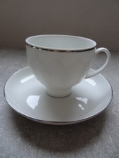 Rosenthal LOTUS Platin KAFFEETASSE mit UNTERTELLER Platinrand Service Ersatzteil