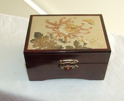 Original Chokin Art Collectible Ring Box, Gilded Gold, Silver To Copper Engraved