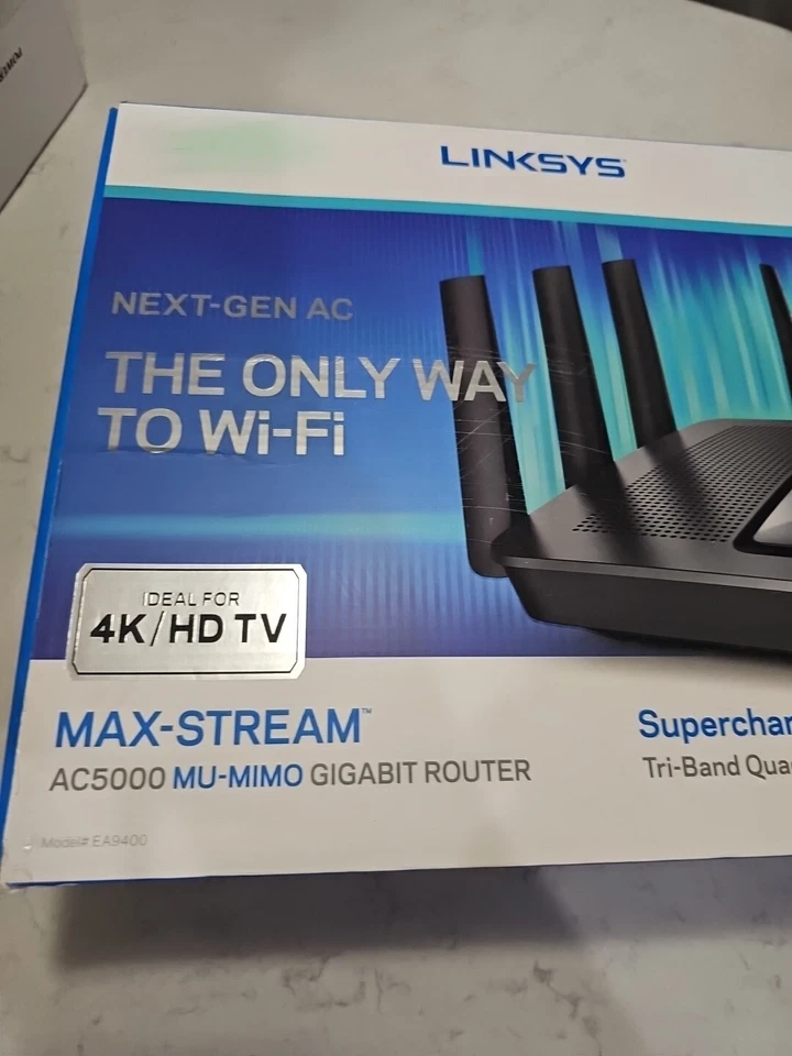 Linksys Ac5000 Mu MIMO 5.0 GHz Tri Band Quad Stream WiFi Router Ea9400 - Image 3 of 4