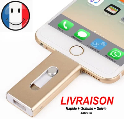 ISONIX Clé USB iPhone OTG i-Flash 64 Go / 32 GO Stockage Memory Pour iPhone 6/7/8/x