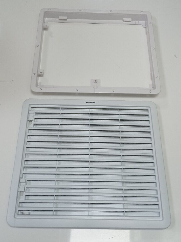 Hinged Storage Compartment Service Door – 403 X 333mm – White – For Caravan, Motorhome, Boat, Truck