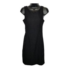Banana Republic Dress Extra Small 0 Black Boucle Wool Blend Jumper XS