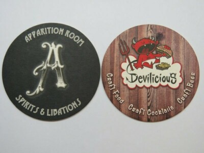 Bier Untersetzer ~ Apparition Zimmer Spirits & Libations ~Devilicious~ Temecula,