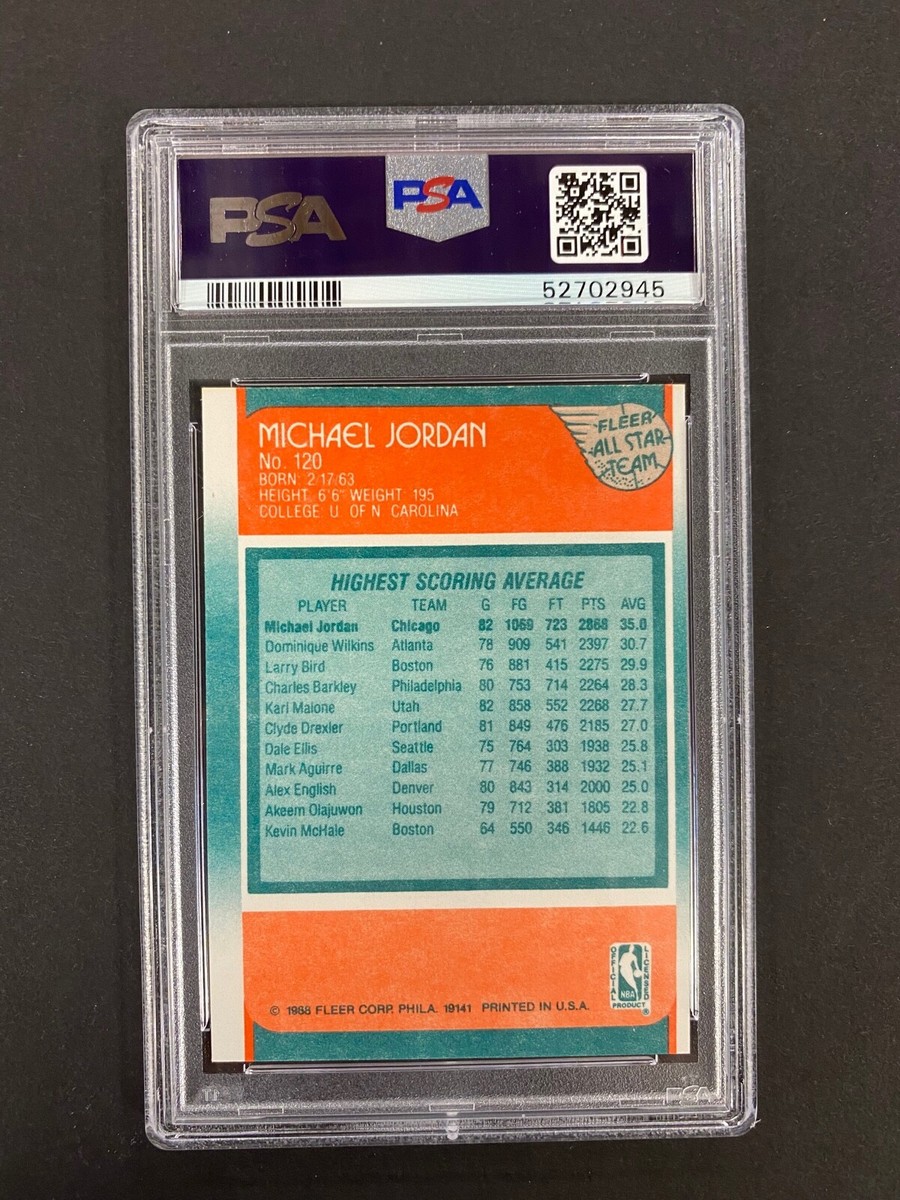 Michael Jordan 1988-89 Fleer All-Star #120 PSA 8 Free Shipping | eBay