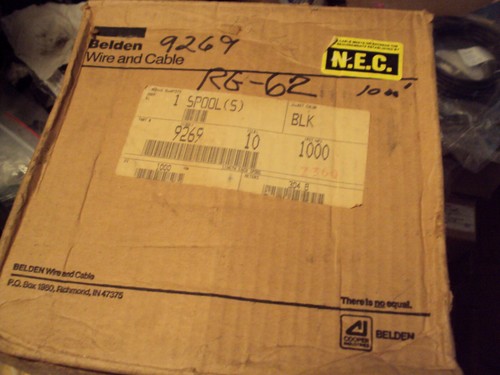 RG-62A/U coaxial; 92 ohmios; rollo Belden 9269 1000 ft - Imagen 2 de 2