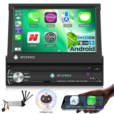 8-Kern 8+128GB Universal 1DIN Autoradio GPS Navi WiFi 4G CarPlay DSP Android 13