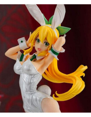 FURYU PVC STATUE BICUTE BUNNIES SWORD ART ONLINE LEAFA WHITE PEARL 28 CM NEW!!
